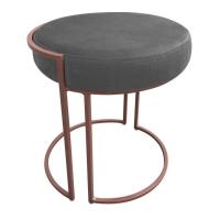 Puff Love Suede Base Cobre D\'rossi Cor Grafite - 1