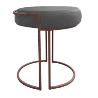 Puff Love Suede Base Cobre D\'rossi Cor Grafite