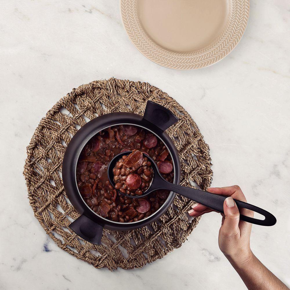 Jogo De Panela Pressão Antiaderente 4,5l Grafite Com Amassador Inox E Concha Tramontina - 2