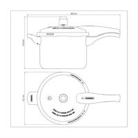 Jogo De Panela Pressão Antiaderente 4,5l Grafite Com Amassador Inox E Concha Tramontina - 3