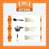 Jogo De Panela Pressão Antiaderente 4,5l Grafite Com Amassador Inox E Concha Tramontina - 5