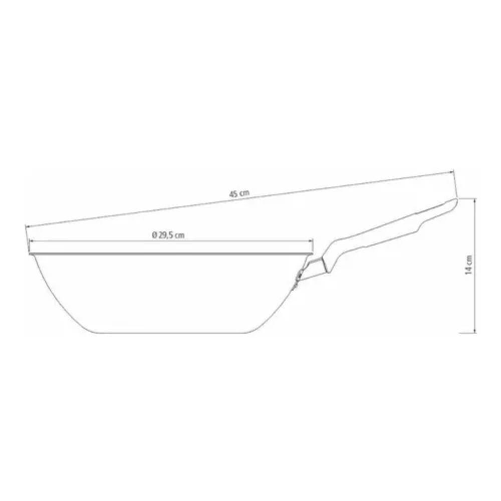 Panela Wok Loreto Em Alumínio Antiaderente Starflon Grafite 3,6l Com Espumadeira Tramontina - 7