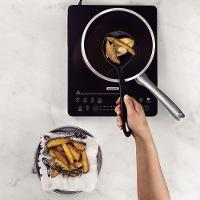 Panela Wok Loreto Em Alumínio Antiaderente Starflon Grafite 3,6l Com Espumadeira Tramontina