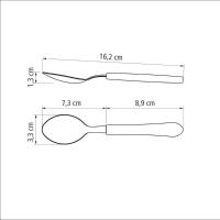 Kit - 24 Colheres De Sobremesa Leme Com Lâmina Em Aço Inox Cabo Preto Cspbag - Tramontina - 3