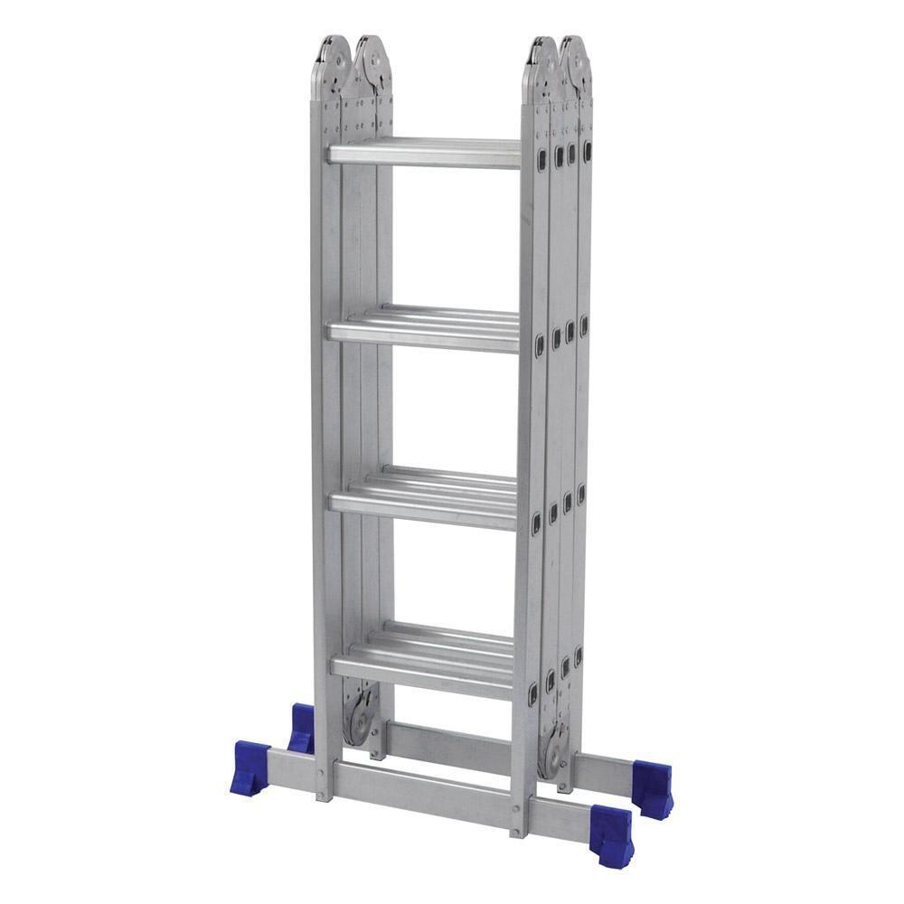 Escada Articulada 16 Degraus 4x4 Em Alumínio Mor - 1