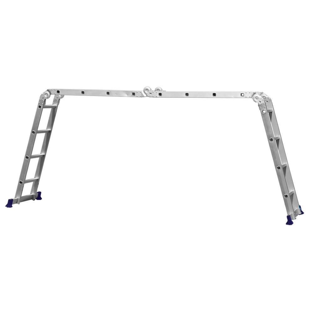 Escada Articulada 16 Degraus 4x4 Em Alumínio Mor - 6