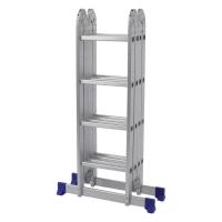 Escada Articulada 16 Degraus 4x4 Em Alumínio Mor - 1