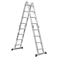 Escada Articulada 16 Degraus 4x4 Em Alumínio Mor - 2