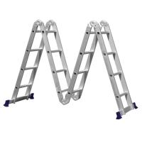 Escada Articulada 16 Degraus 4x4 Em Alumínio Mor - 3