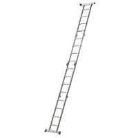 Escada Articulada 16 Degraus 4x4 Em Alumínio Mor - 5