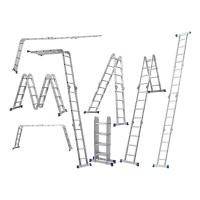 Escada Articulada 16 Degraus 4x4 Em Alumínio Mor - 9
