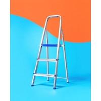 Escada De Alumínio 3 Degraus Tesoura Capacidade 120 Kg Mor - 2