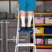 Escada De Alumínio 3 Degraus Tesoura Capacidade 120 Kg Mor - 3