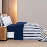 Edredom Coberdrom Estilo King Malha 100% Algodão - Marinho - 4