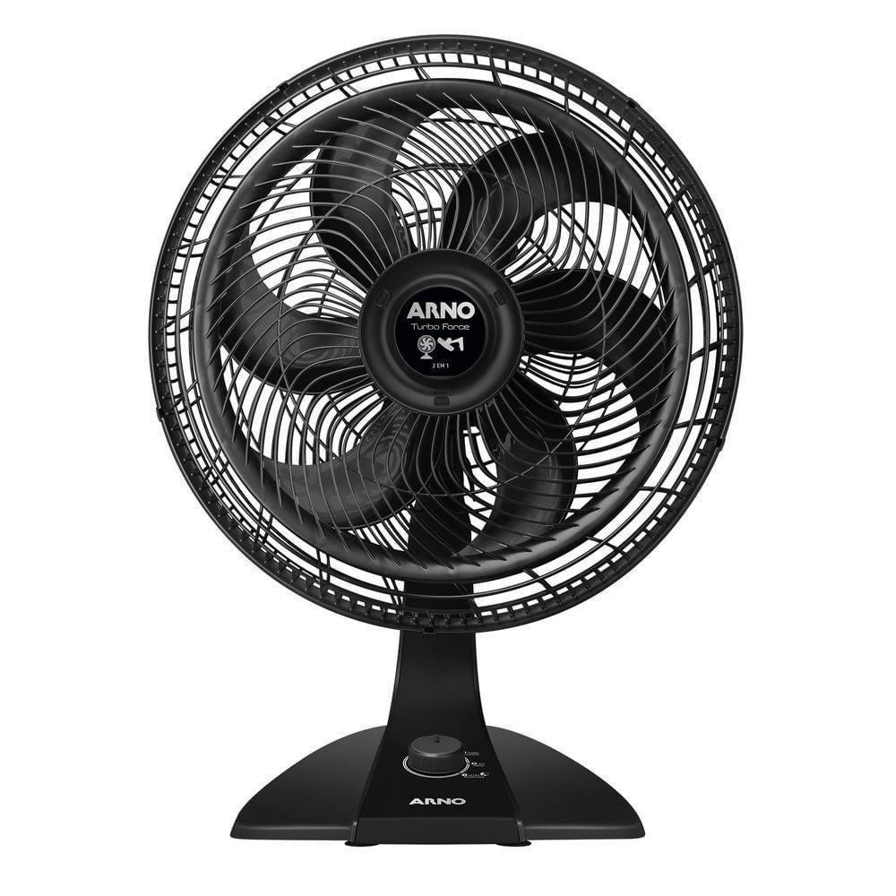 Ventilador De Mesa 2 Em 1 Arno 40cm Vf42 Turbo Force Preto 127v - 1