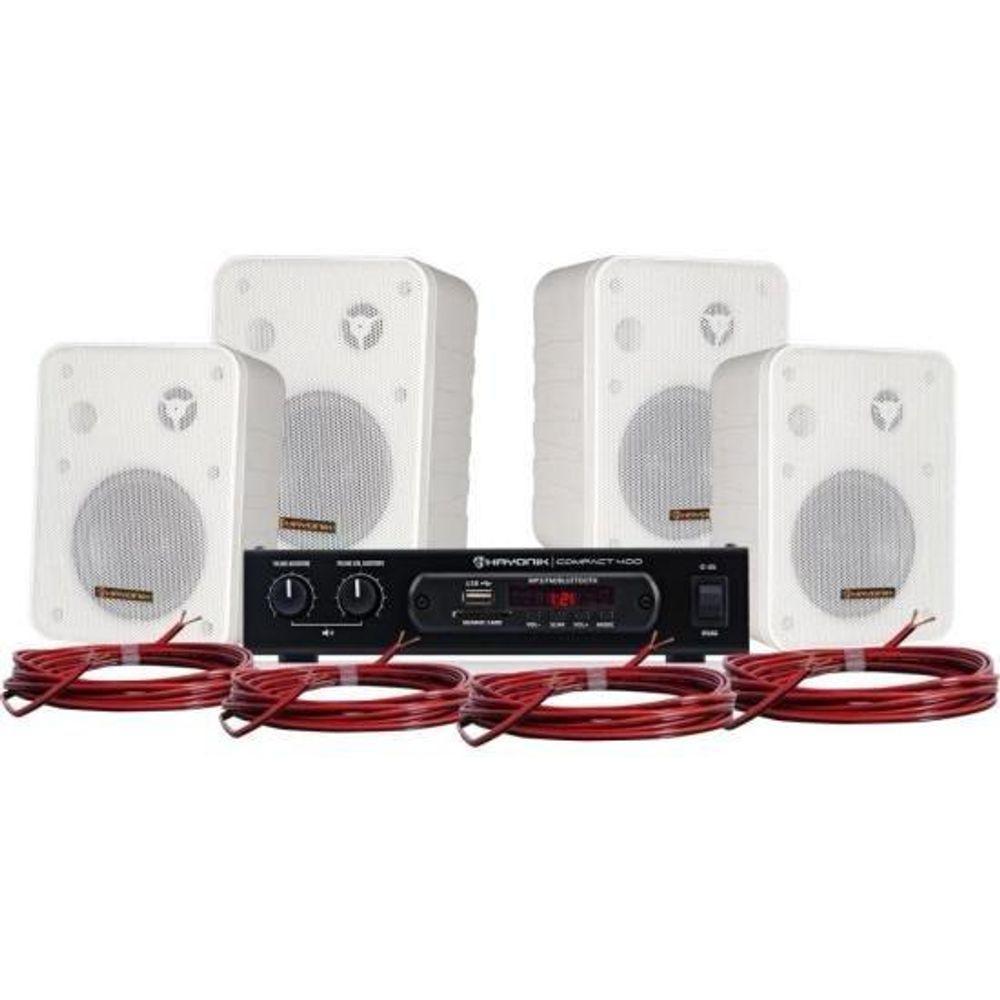 Kit De Som Para Ambiente Hayonik Ambience 4000 V2 Branco [f003] - 1