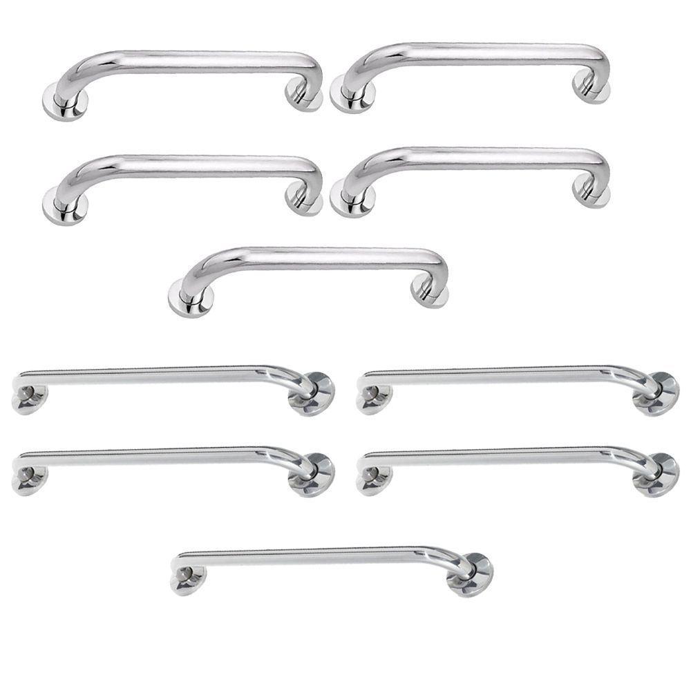 Alça De Apoio Barra 40cm 60cm Acessivel Kit 10 Uni Gestante Idoso Segurança Banheiro Box - 1