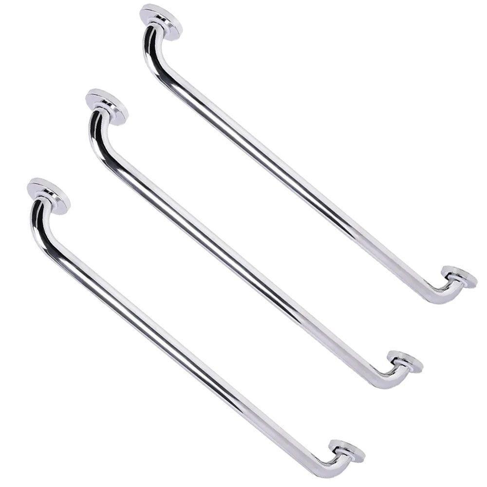 Alça Apoio 70 Cm Barra Inox Kit 3 Uni Suporte Acessibilidade Gestante Idoso Criança Deficiente - 1