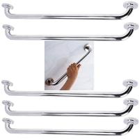 Alça Barra Apoio Inox 70cm Kit 5 Uni Acessibilidade Idoso Criança Gestante Deficiente Corrimao - 2