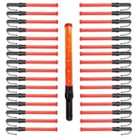 Bastao Sinalizador Kit 34 Unidades Fluorescente Transito Manobrista Obra Estrada Rua Aeroporto - 1