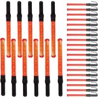 Bastao Sinalizador Grande Fluorescente Kit 30 Uni Luz Led Transito Manobra Engarrafamento Baliza - 1