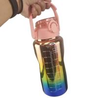 Garrafa Motivacional Metalica Kit 3 Uni Com Medidor Squeeze Academia Treino Estudos Casa Curso - 2