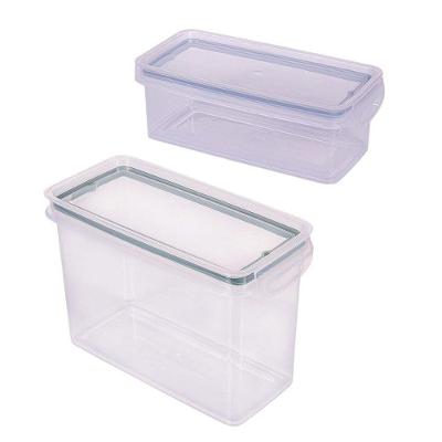 Jogo Porta Mantimento Hermético Trava Mais Retangular 875ml E 1,9l- Plasútil