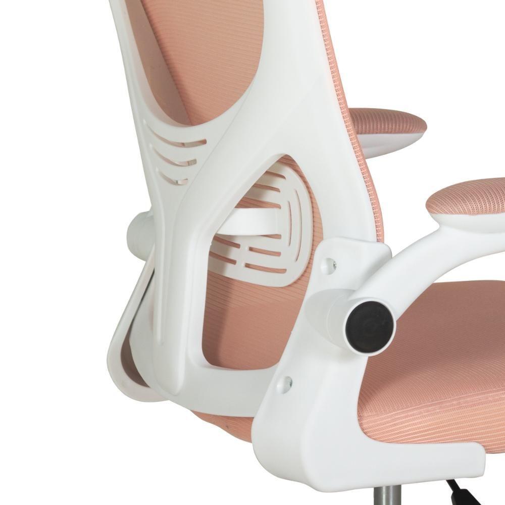 Kit 2 Cadeiras De Escritório Giratória Mônaco Com Relax E Regulagem De Altura - Rosa - 4