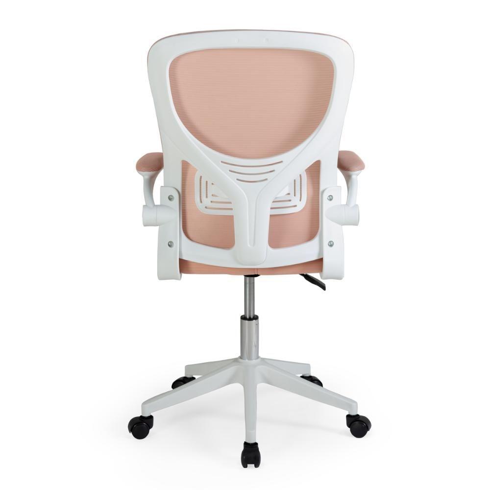 Kit 2 Cadeiras De Escritório Giratória Mônaco Com Relax E Regulagem De Altura - Rosa - 5
