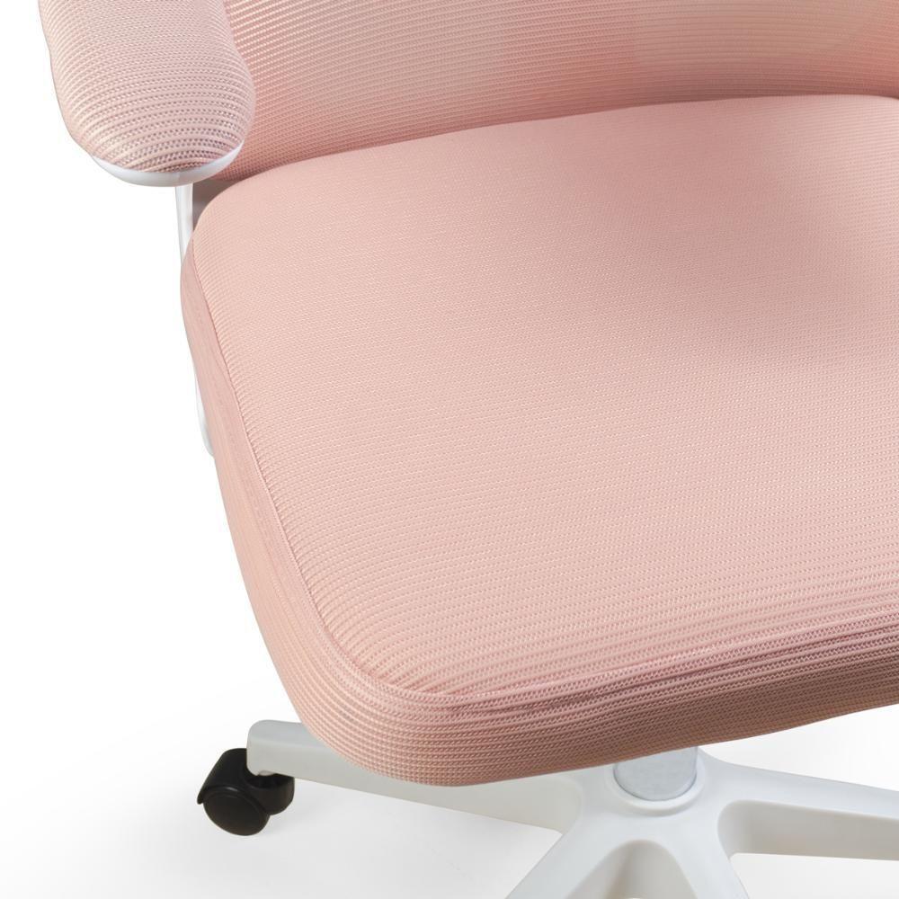 Kit 2 Cadeiras De Escritório Giratória Mônaco Com Relax E Regulagem De Altura - Rosa - 8