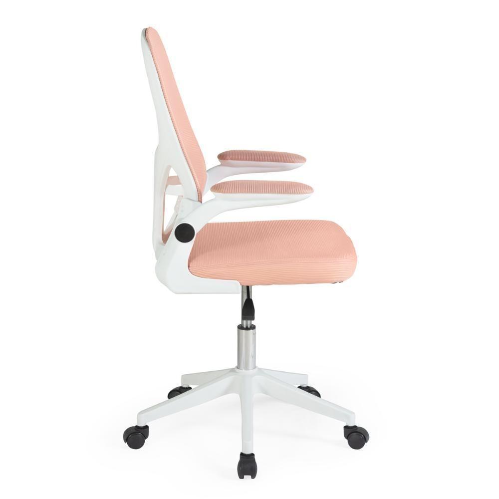 Kit 2 Cadeiras De Escritório Giratória Mônaco Com Relax E Regulagem De Altura - Rosa - 9
