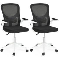Kit 2 Cadeiras De Escritório Giratória Mônaco Com Relax E Regulagem De Altura - Preto - 1