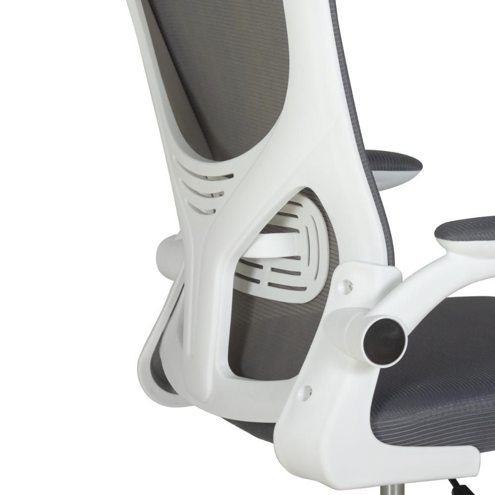 Kit 2 Cadeiras De Escritório Giratória Mônaco Com Relax E Regulagem De Altura - Cinza - 3