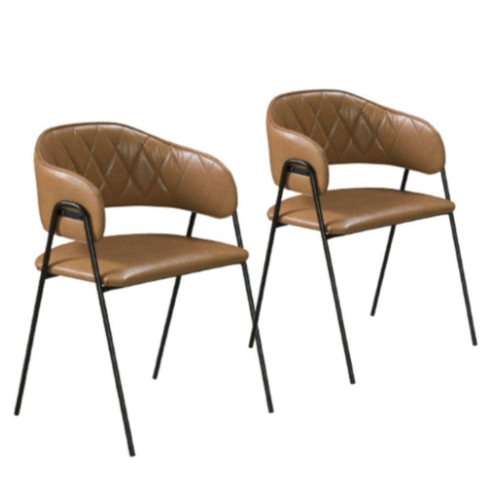 Conjunto Sala De Jantar Rubi Cinamono Com 4 Cadeiras Veneza No Couro Caramelo - 5