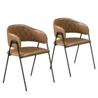 Conjunto Sala De Jantar Rubi Cinamono Com 4 Cadeiras Veneza No Couro Caramelo - 5