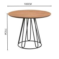 Conjunto Sala De Jantar Rubi Cinamono Com 4 Cadeiras Veneza No Couro Caramelo - 7