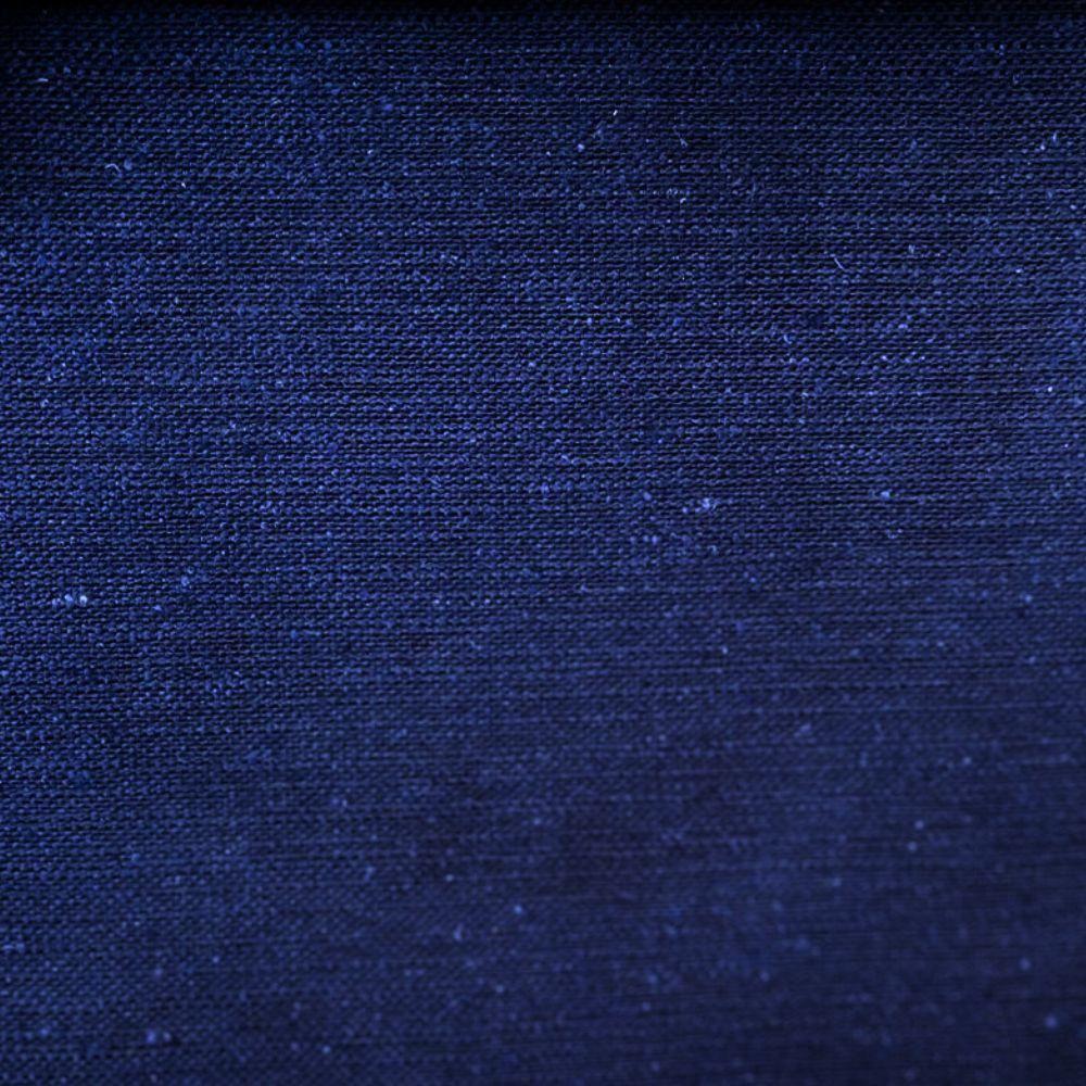 Poltrona Pandora Linho Azul Com Capitonê E Base Giratória Madeira - 2