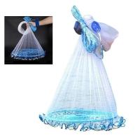 Rede Tarrafa Chinesa Disco 4 Metros Pescaria Pesca Peixe Malha 5 Multifilamento Mar Resistente - 2