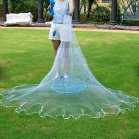 Rede Tarrafa Chinesa Disco 4 Metros Pescaria Pesca Peixe Malha 5 Multifilamento Mar Resistente - 3