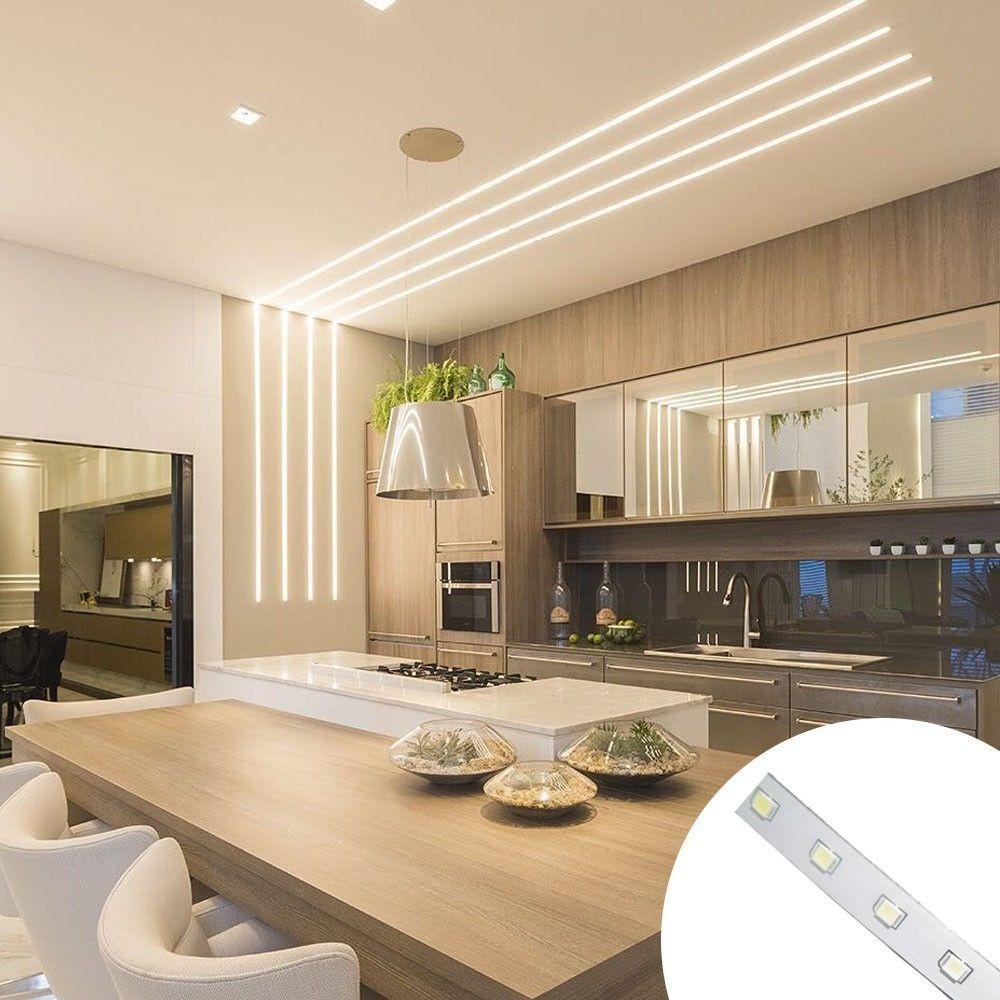 Fita De Led Branco Frio 12 Unidades Iluminaçao Decoraçao Sanca Plafon Teto Gesso Rebaixado Luz Casa - 4