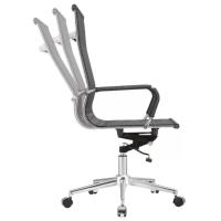 Kit 2 Cadeiras Giratória Office Sydney Presidente Fratini Tela Cinza Base Aço Cromado - 7