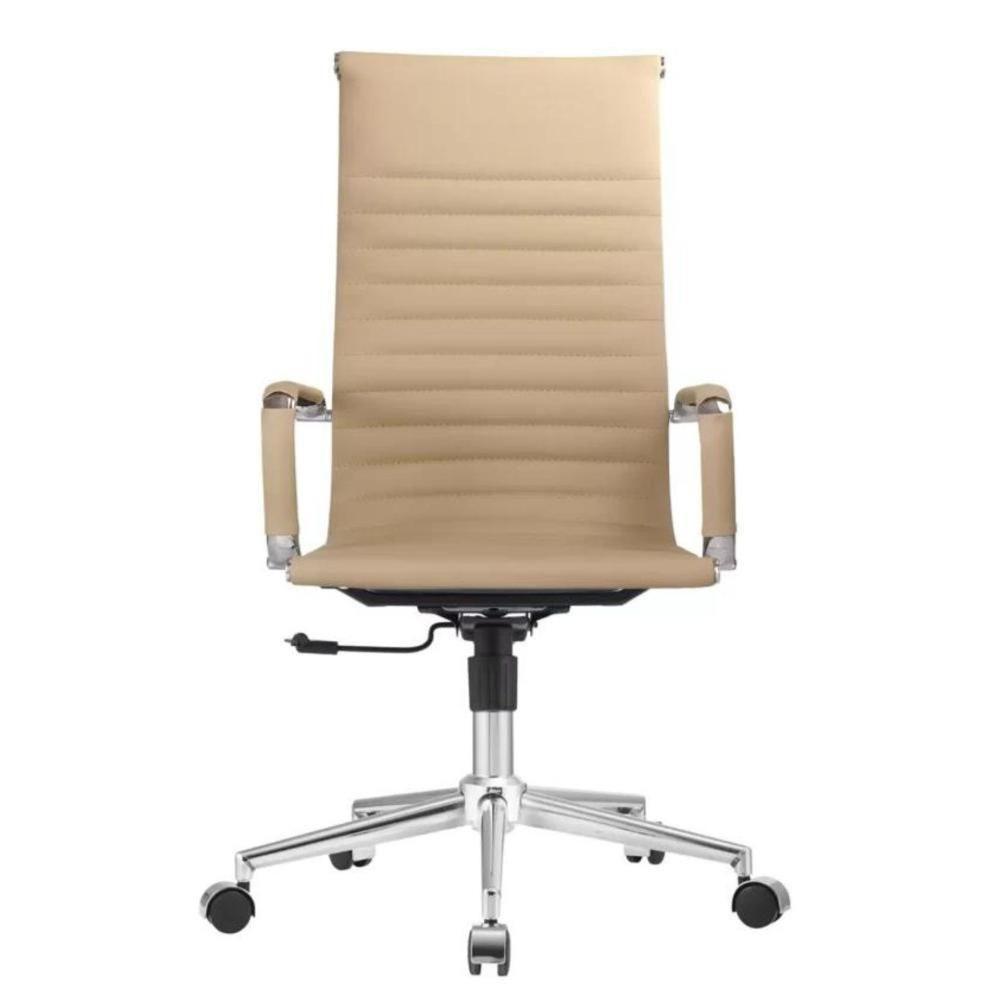 Kit 2 Cadeiras Giratória Alta Office Manhattan Esteirinha Fratini Revestida Em (pu) Fendi Base - 8