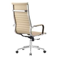 Kit 2 Cadeiras Giratória Alta Office Manhattan Esteirinha Fratini Revestida Em (pu) Fendi Base - 3