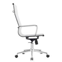 Kit 2 Cadeiras Giratória Alta Office Manhattan Esteirinha Fratini Revestida Em (pu) Branco Base - 6