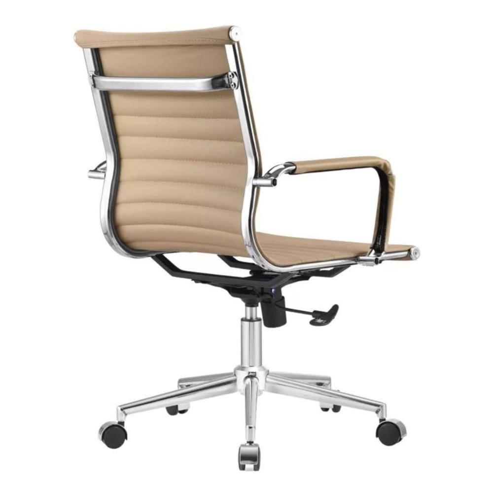 Kit 2 Cadeiras Giratória Baixa Office Manhattan Esteirinha Fratini Revestida Em (pu) Fendi Base - 5