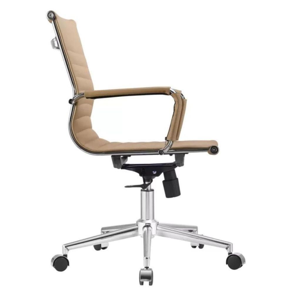 Kit 2 Cadeiras Giratória Baixa Office Manhattan Esteirinha Fratini Revestida Em (pu) Fendi Base - 6