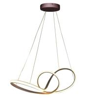 Lustre Pendente Arco Infinito Aneis 3 Em 1 Luminaria Led 49w Luxo Ambiente Moderno Sala Ca - 1