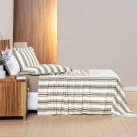 Jogo Cama Lençol Estilo King 100% Algodão 4 Peças - Cáqui - 3