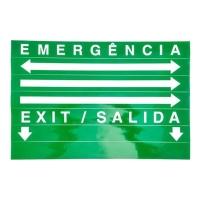Placa De Sinalizaçao Saida Emergencia Led Lampada Luz Sos Iluminaçao Empresa Predio Condominio Casa