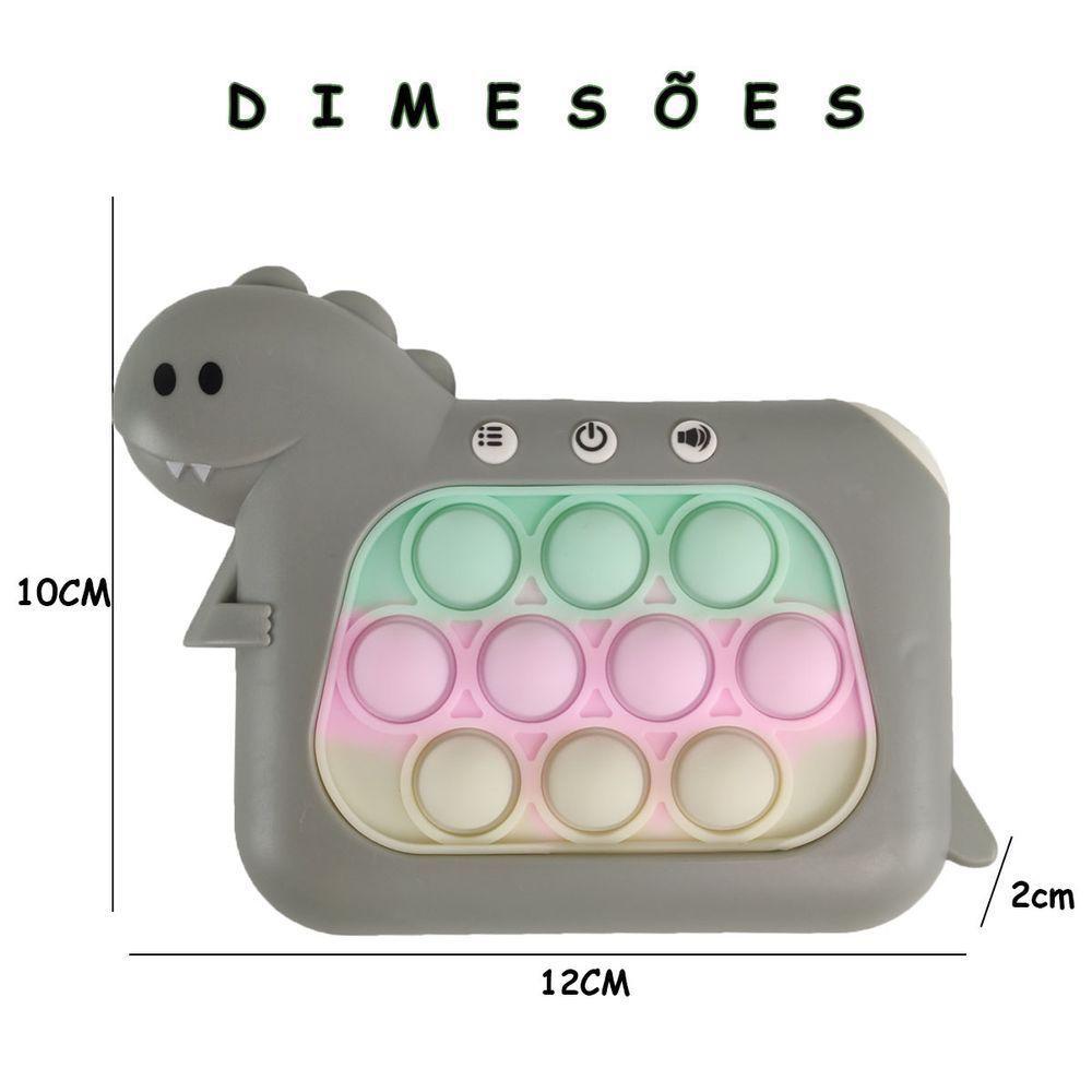 Pop It Mini Game Som Luzes Interativo Dinossauro Anti Estresse Relaxante Sensorial Fidget Criança - 4